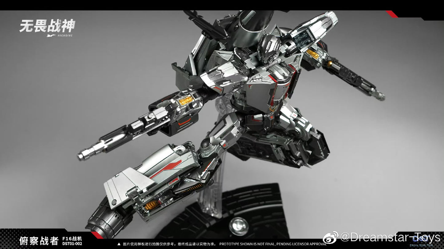 Dreamstartoys The Look-Down Warriors F16 Fighter Transformer Toys (DST01-002)