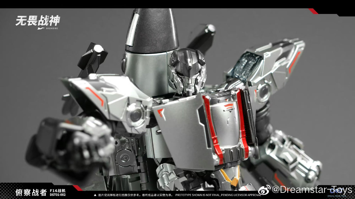 Dreamstartoys The Look-Down Warriors F16 Fighter Transformer Toys (DST01-002)
